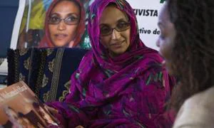 'Amigos del Sáhara' se concentran junto con sindicatos y políticos por la situación de Aminetu Haidar
