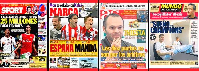 Cesc y Alexis condicionan los fichajes del FC Barcelona en las portadas