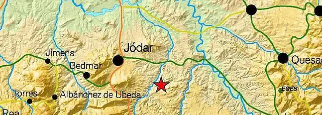 Un terremoto de 1.9 sacude la zona sureste del término municipal de Jódar