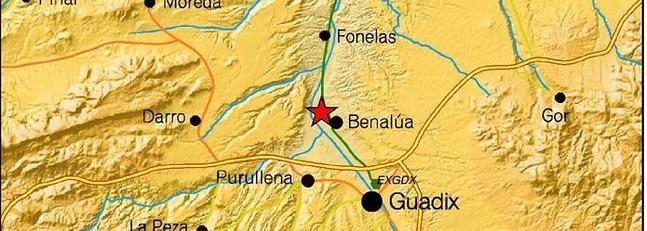 Registrado un terremoto de 2,1 grados en la escala de Richter al noroeste de Benalúa (Granada)