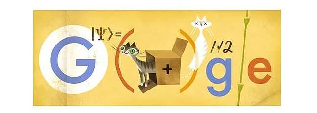 Erwin Schrödinger impresiona en Google con su doodle del gato en la caja