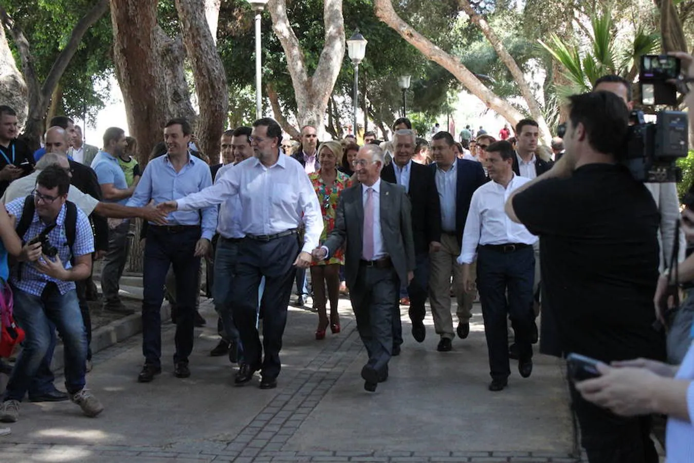Mariano Rajoy celebró un acto de campaña en Aguadulce